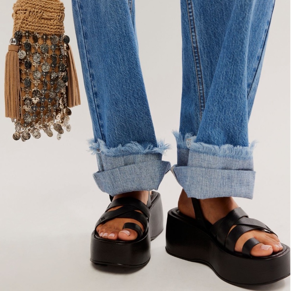 FREE PEOPLE HAZEL FLATFORM SANDALS
